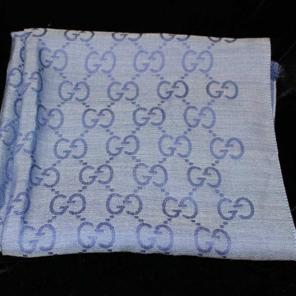 Authentic Blue Gucci Scarf
